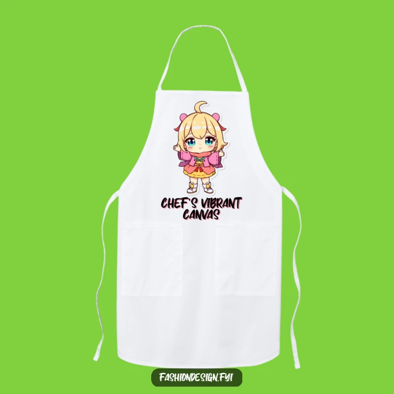 Funny Fashion Showcase Apron: Character with Unique Outfit, Kitchen Humorous Gift