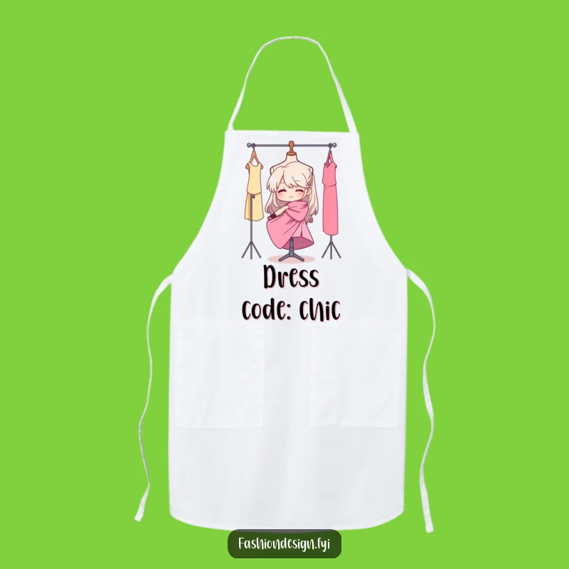 Funny Fashion Designer Apron: Determined Seamstress at Work, Cooking and Crafting Humor Gift