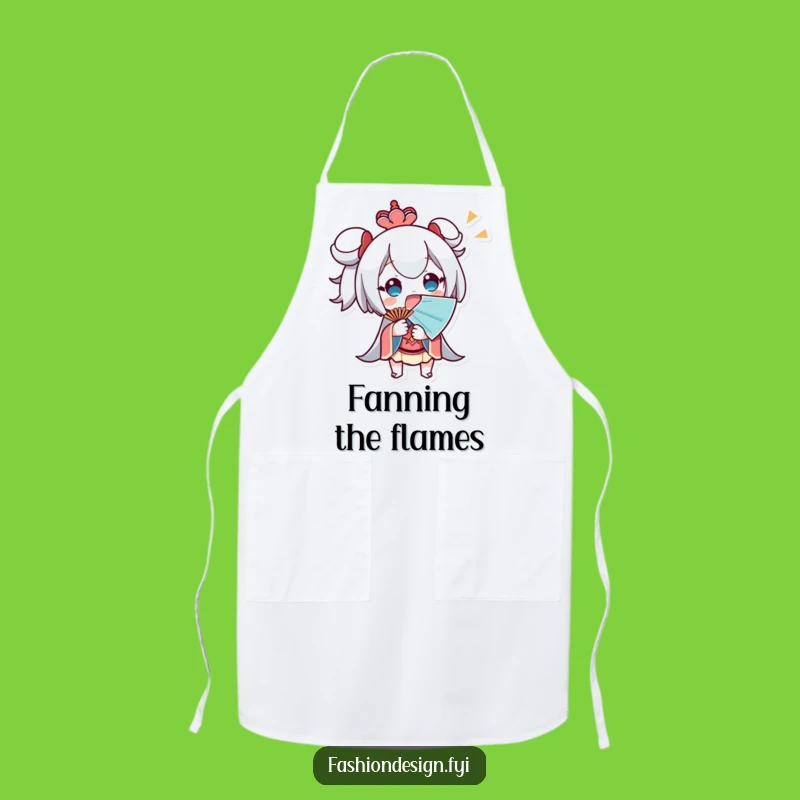Funny Hot Chef Apron: Surprised fanning, a practical funny gift for cooks.