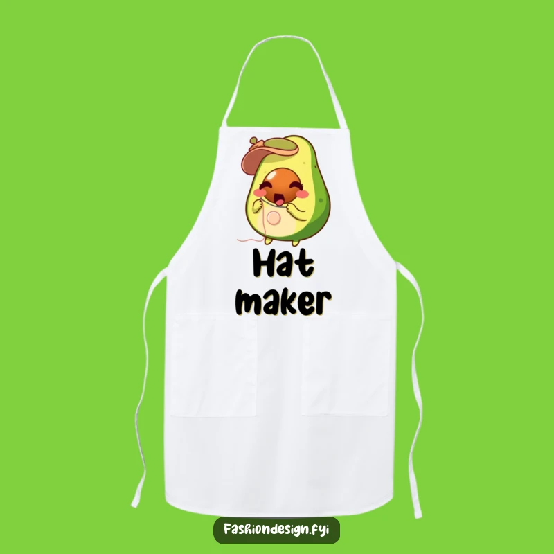 Funny Avocado Sewing Apron: Quirky Crafter's Kitchen Wear Gift