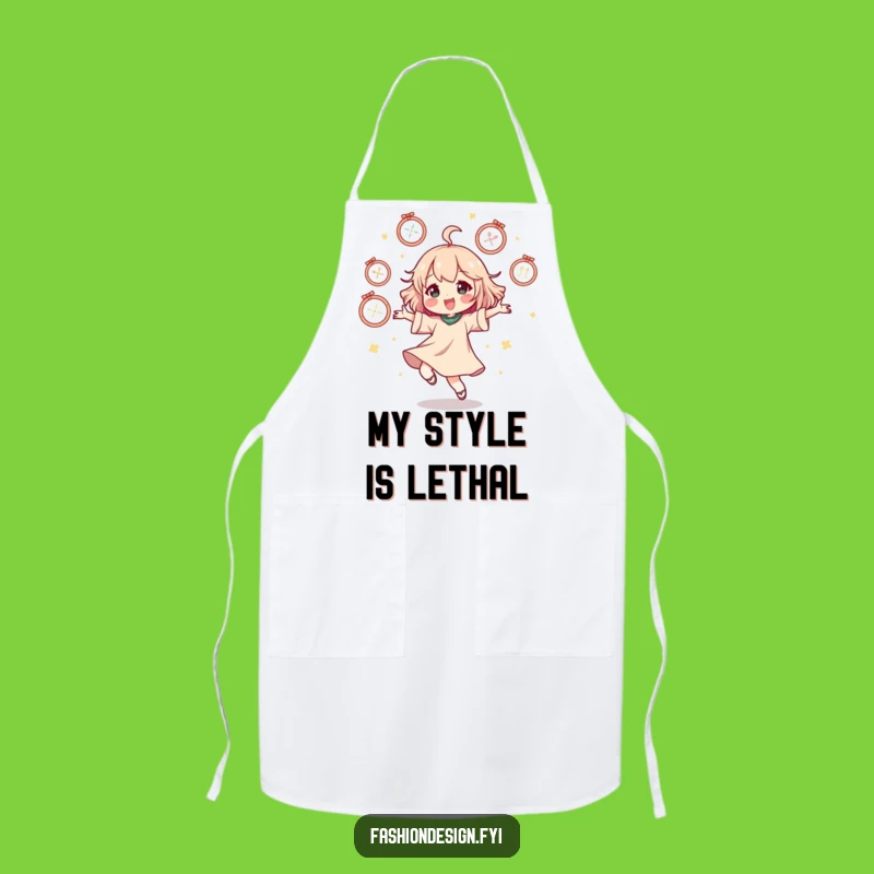 Funny Mannequin Dance Apron - Happy Character's Stylish Statement