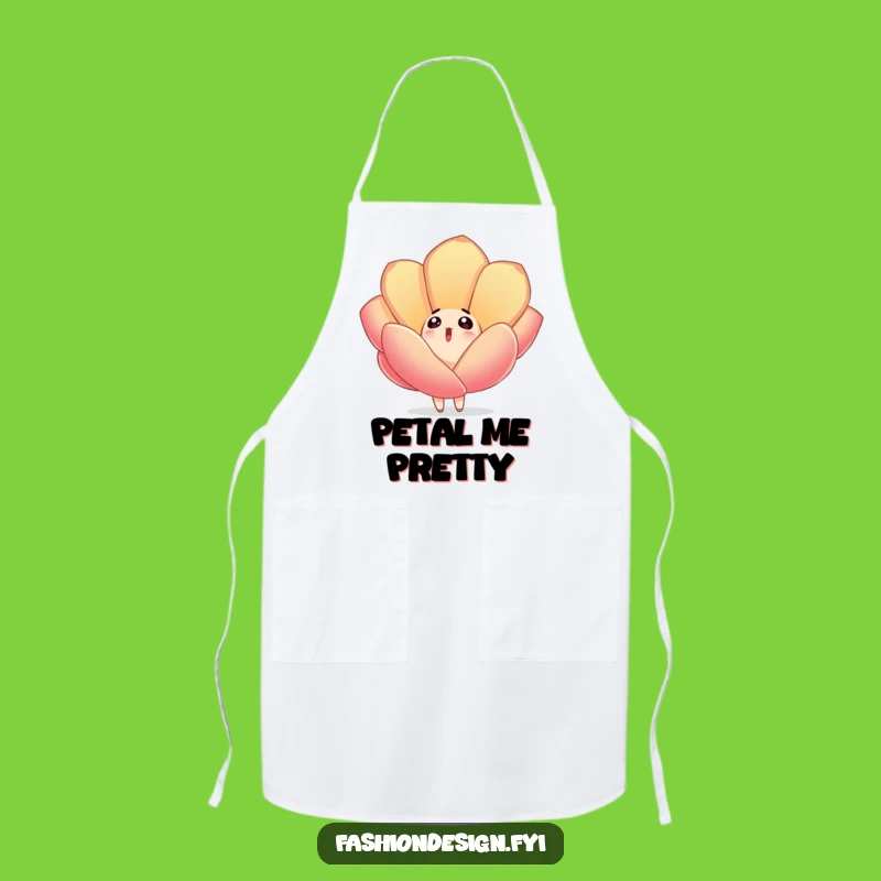 Funny Surprised Petal Fall Apron: Cook with Charm and Whimsical Humor