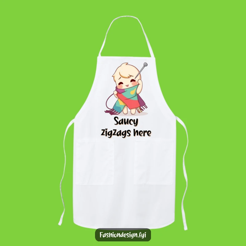 Funny Zig-Zag Stitch Apron, Bold Creations, Great Hobby Gift