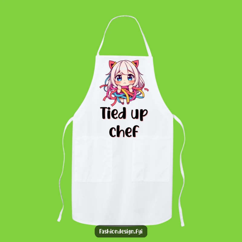 Funny Ribbon Tangle Apron: Cook Up Some Comical Fun