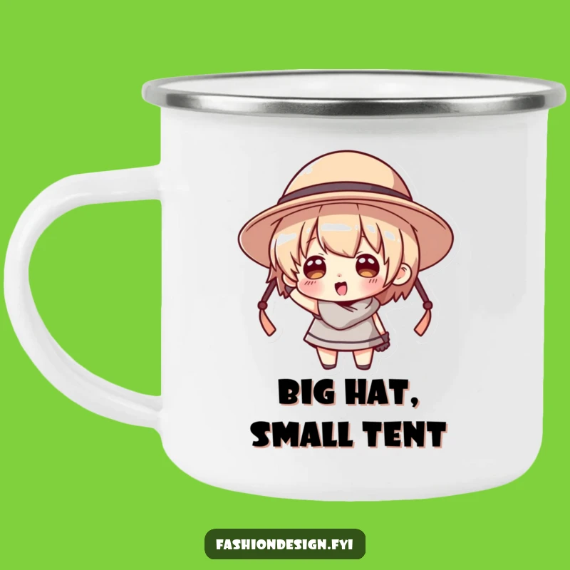 Funny Big Hat Camping Mug: Adventure with This Hilarious Character Cup