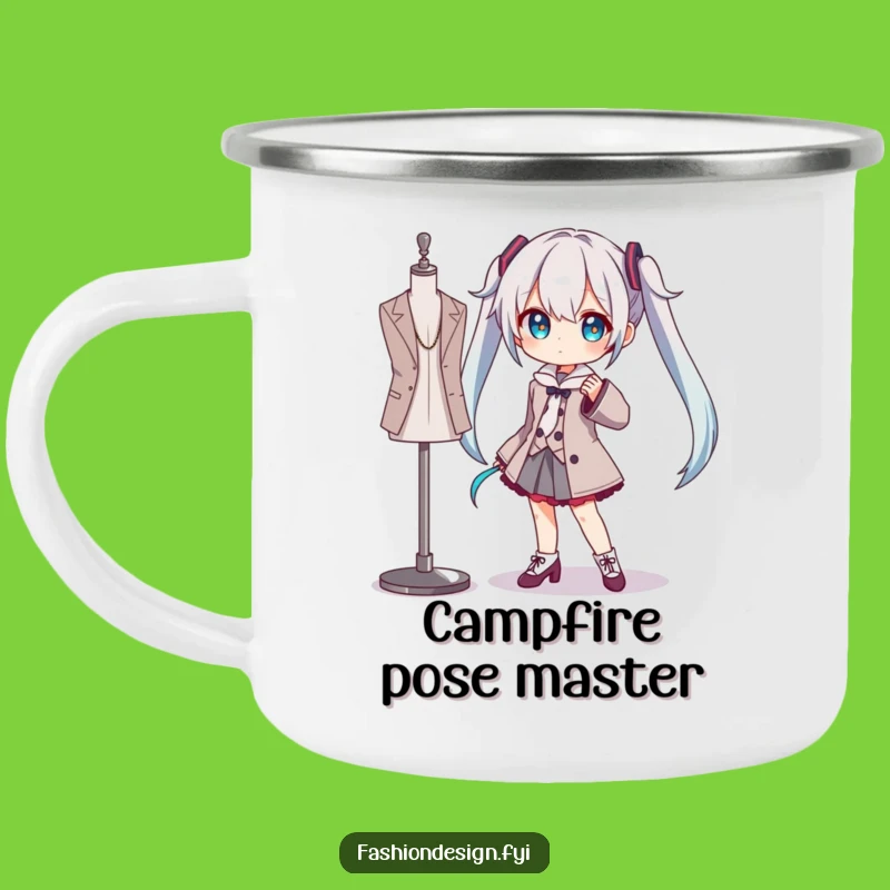 Funny Pose Camping Mug: Hilarious Outdoor Artistry Gift for Campers