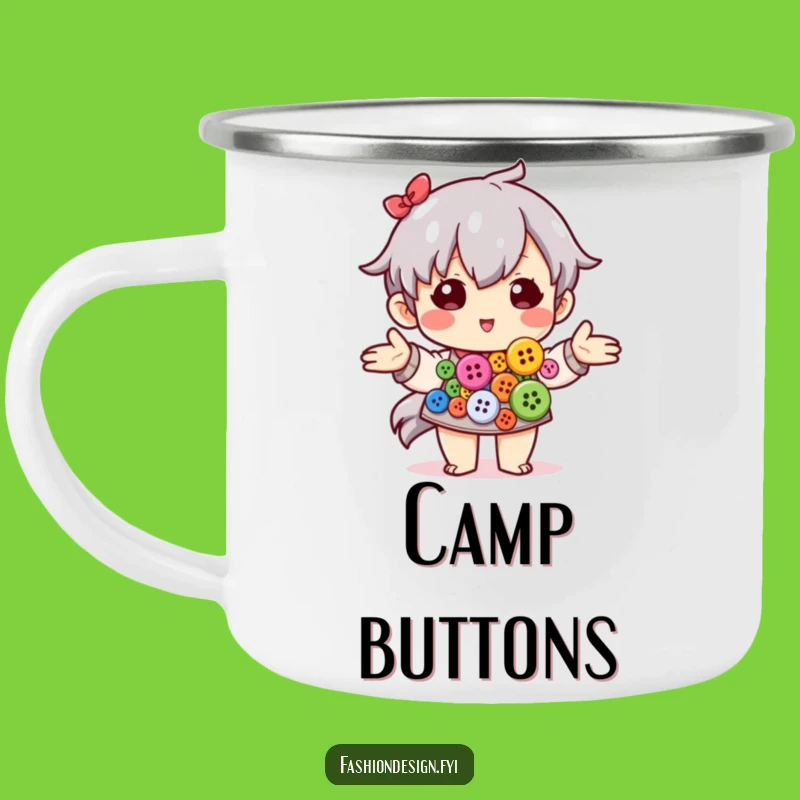 Funny Crafter Camping Mug - Button Art Adventures