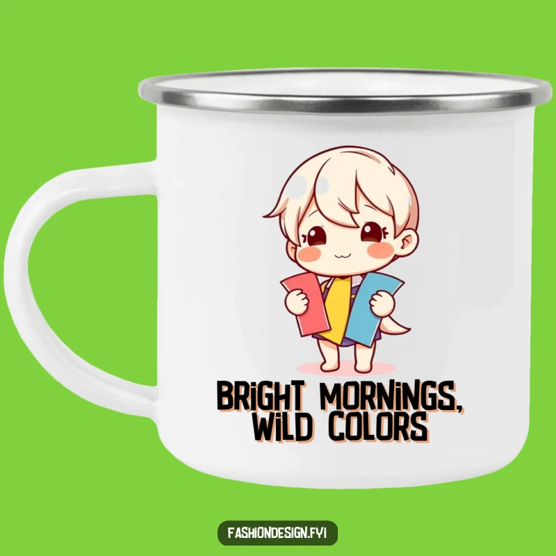 Funny Crafter Camping Mug: Enamel Fabric Cup, Great Humorous Gift