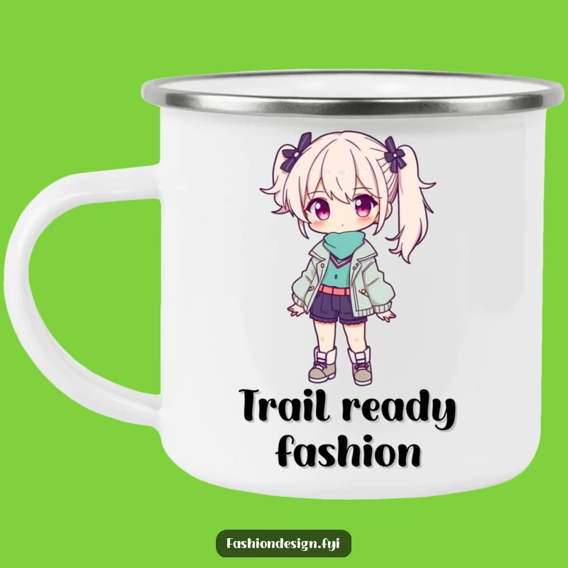 Funny Fashionista Camping Mug: Stylish Outdoor Brew, Perfect Funny Gift for Campers
