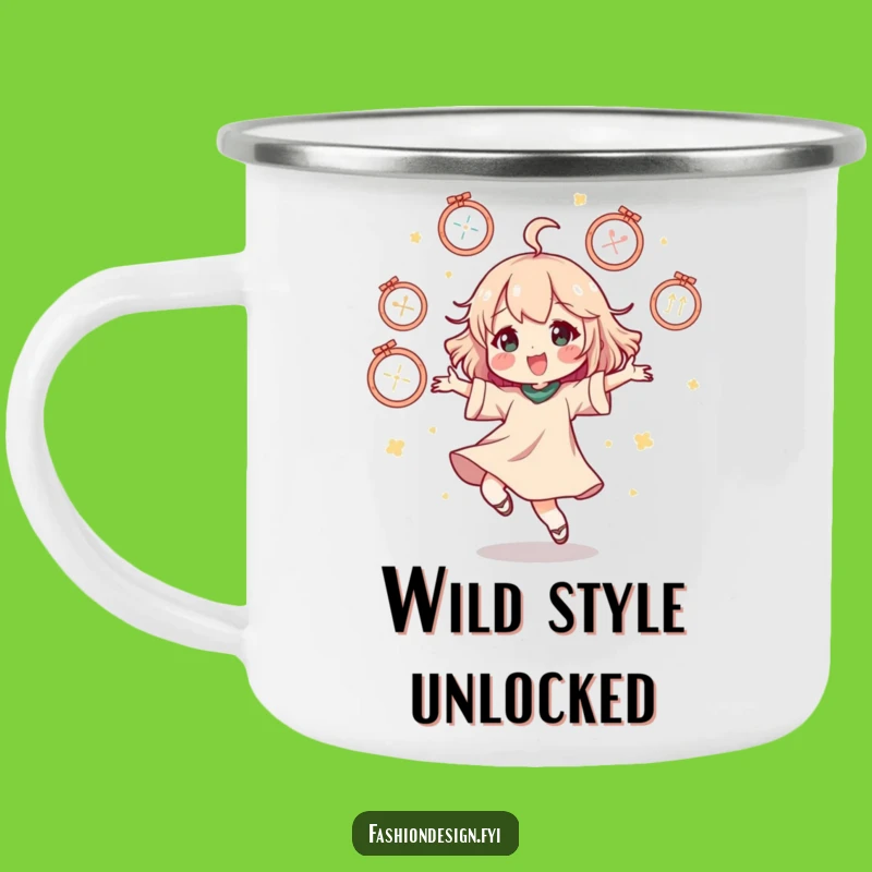Funny Mannequin Dance Camping Mug - Happy Character's Outdoor Style