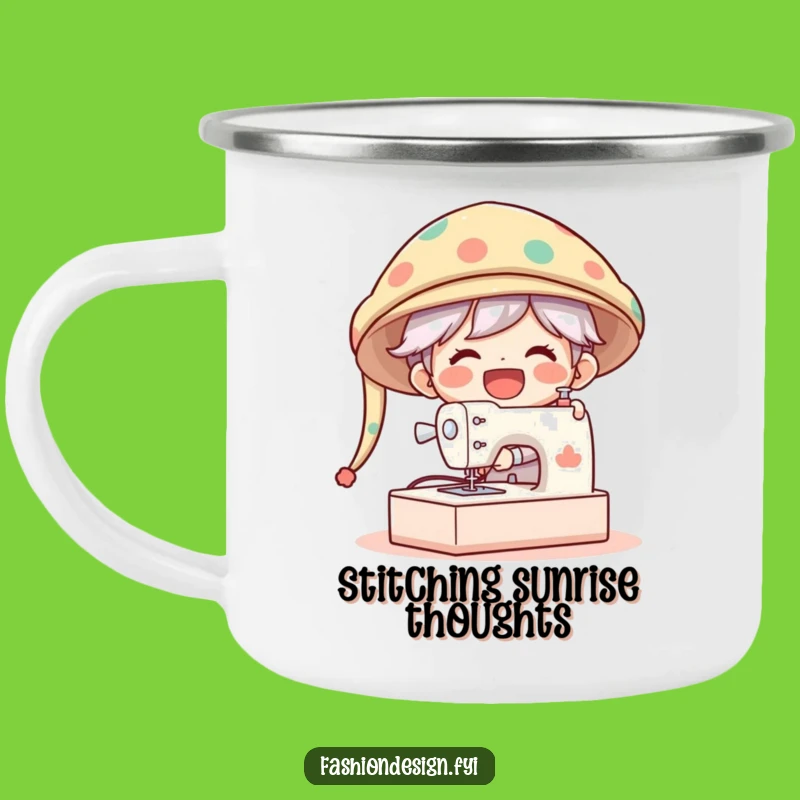 Funny Oversized Hat Camping Mug: Adventure Sewing Gift