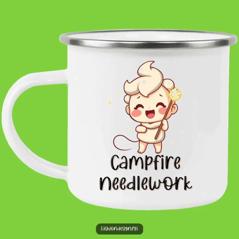Funny Sparkly Needle Camping Mug: Craft Adventures!