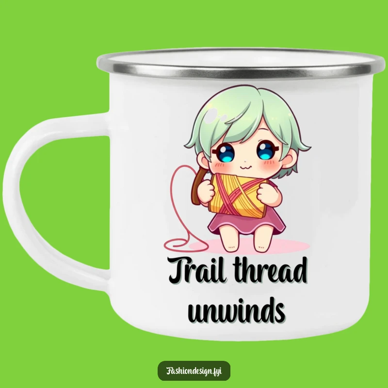 Funny Thread Spool Camping Mug: Craft Campfire Companion, Hilarious Outdoor Gift