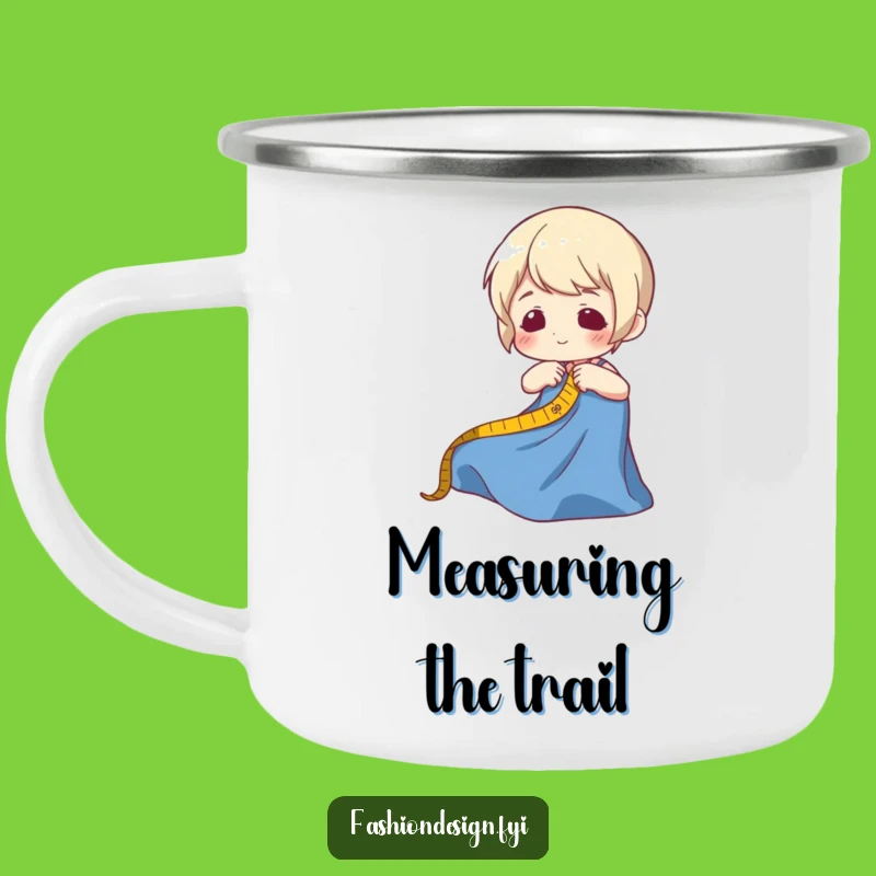 Durable Funny Fabric Measuring Camping Mug. Your perfect trail companion for crafting adventures.