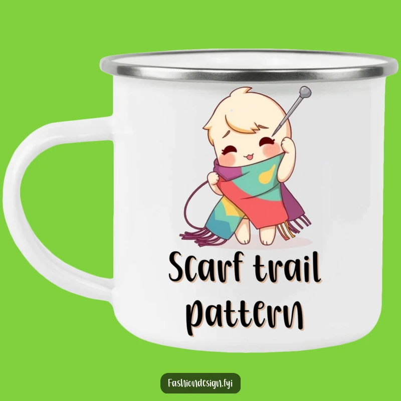 Funny Zig-Zag Stitch Camping Mug, Bold Adventures, Hilarious Outdoor Gift