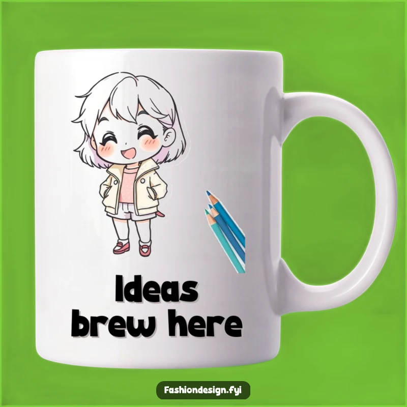 Funny Fashion Sketch Mug: Cheerful Designer Art, Perfect Funny Gift for Creatives