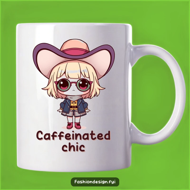 Funny Fashionista Hat Mug: Show Off Your Style Funny Gift