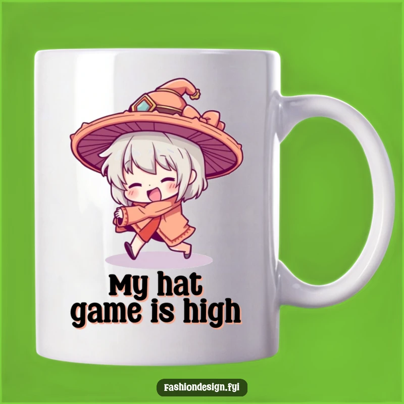 Funny Oversized Hat Tripping Character Mug - Hilarious Gift for Clumsy Souls