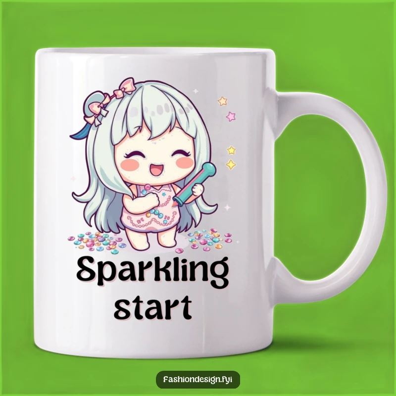 Funny Sequin Gluer Mug: Happy Crafting Fun Funny Gift