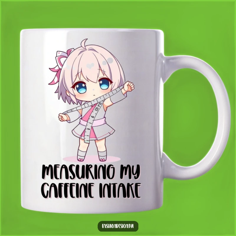 Funny Measuring Tape Sash Character Mug - Hilarious Gift for DIY & Tailors