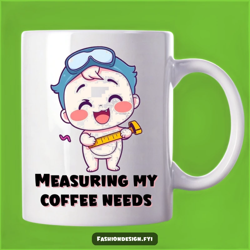 Funny Measuring Tape Excitement Mug: Perfect Focused Character Gift for DIY Fans