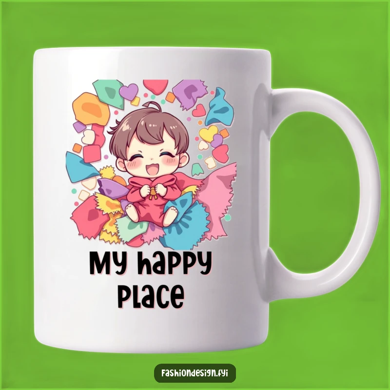 Funny Sewing Mug Gift: Giggling Crafter Admits Love for Fabric Scraps