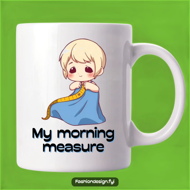 Funny Seamstress Measuring Mug. Perfect gift for crafters who love a good laugh.