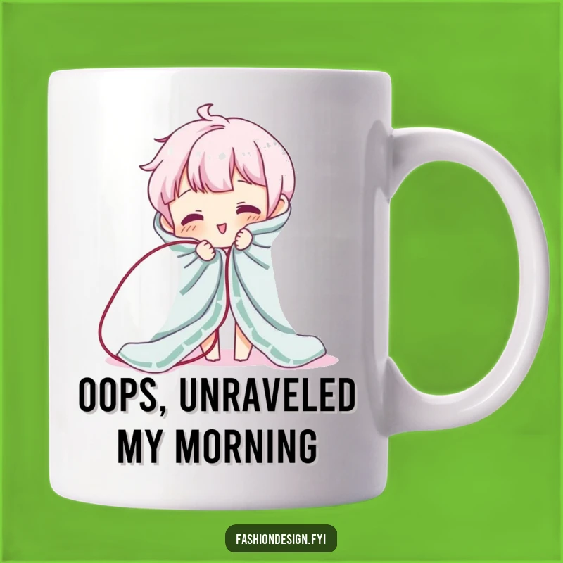 Funny Unraveling Fabric Mug - Hilarious Gift for Clumsy Friends!