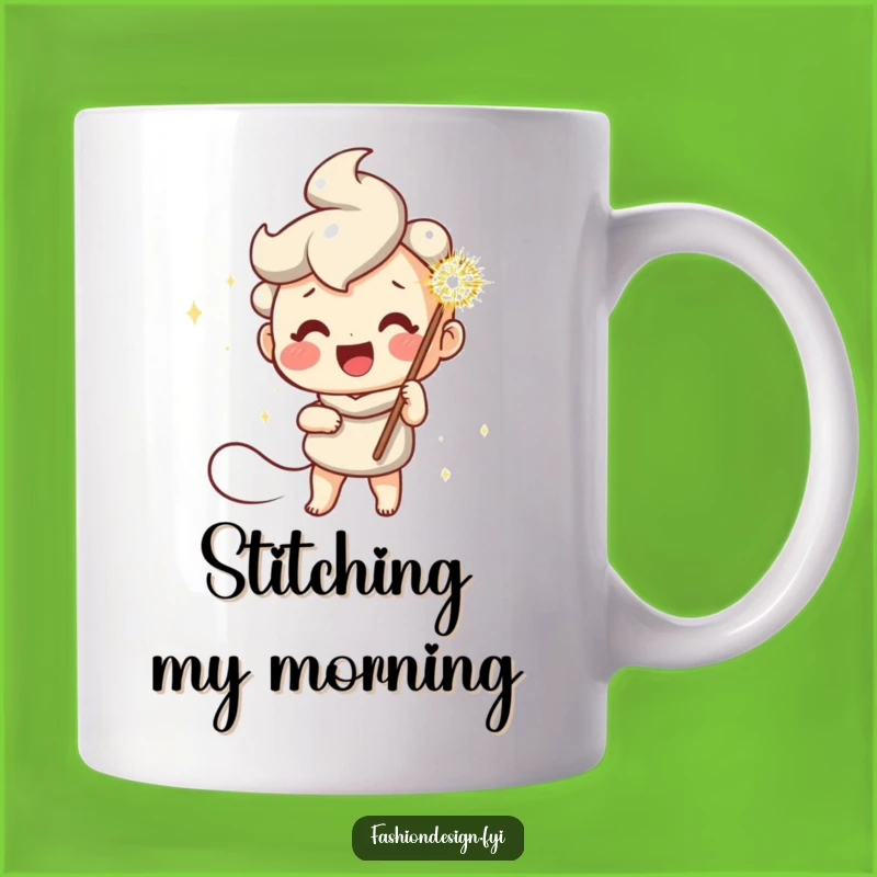 Funny Sparkly Needle Mug: Stitch Up Some Joy Gift