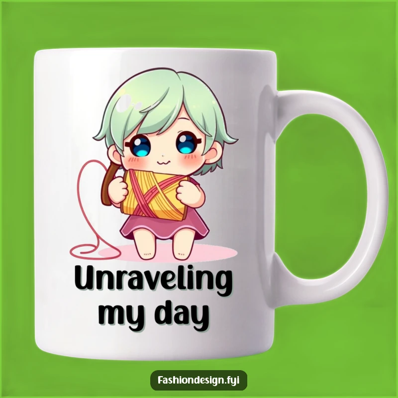 Funny Thread Spool Character Mug: Creative Fun, Perfect Crafter's Gift