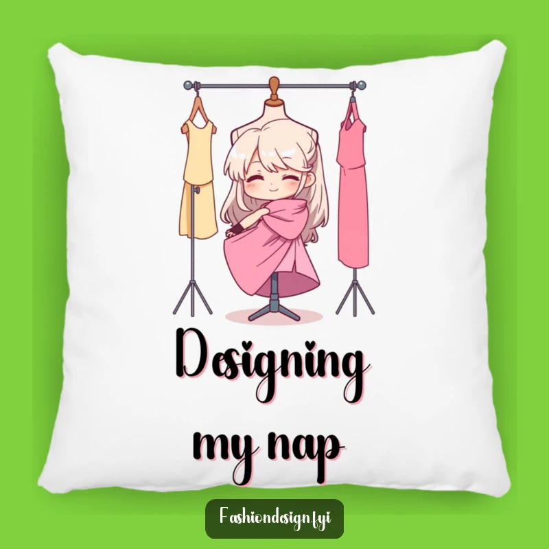 Funny Fashion Seamstress Pillow: Cozy Draping Fabric Design, Comfy and Hilarious Home Accent