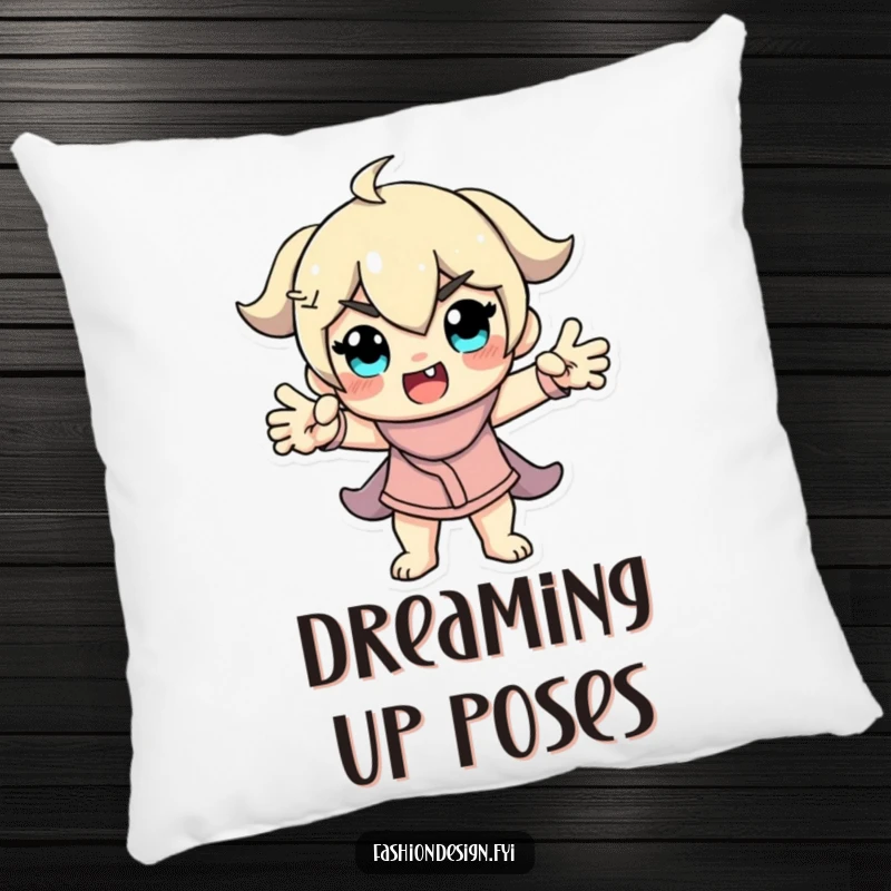 Funny Model Pillow showcasing a character in a dramatic, funny pose, providing comfort and a stylish, humorous statement piece.
