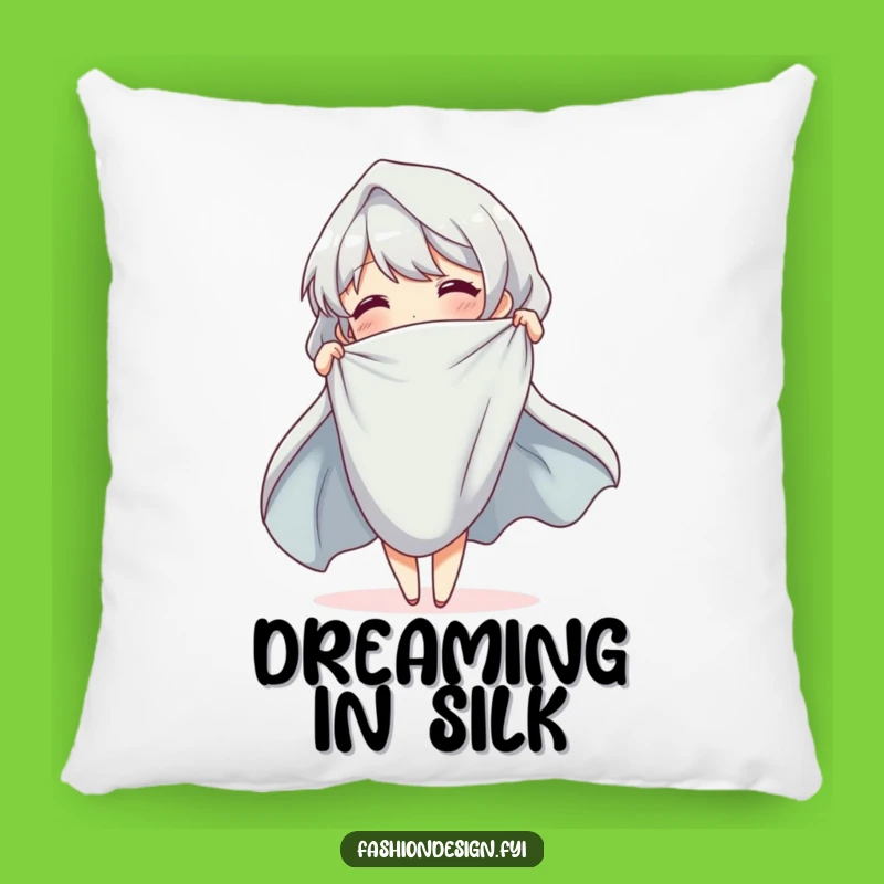 Funny Cheerful Drape Pillow: Elegant fabric comfort, a soft funny gift for decor.