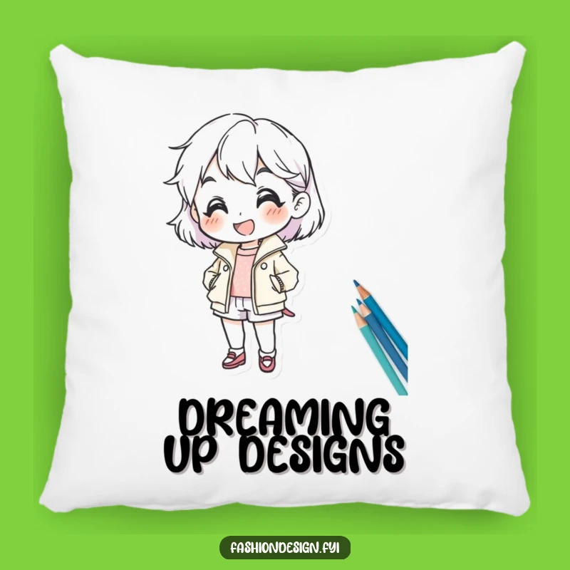 Funny Fashion Sketch Pillow: Cozy Designer Accent, Chic Funny Gift for Fashionistas