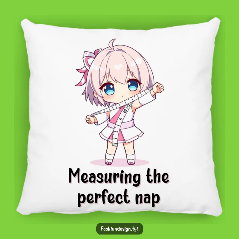 Funny Measuring Tape Sash Pillow - Comfy Humor for Designers & Makers