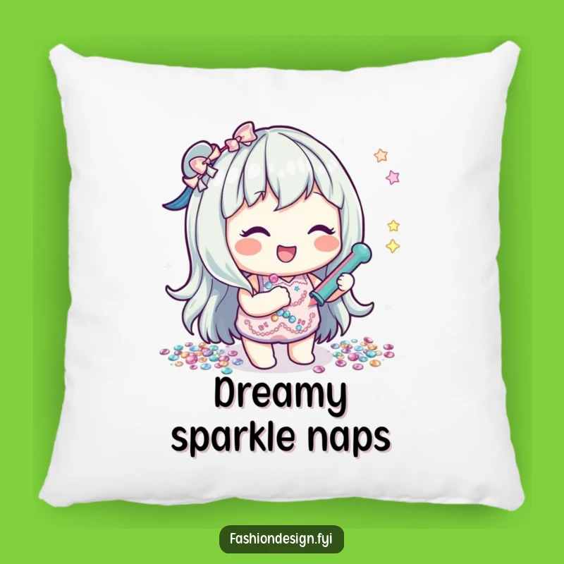 Funny Sequin Gluer Pillow: Cozy Sparkle for Your Funny Gift