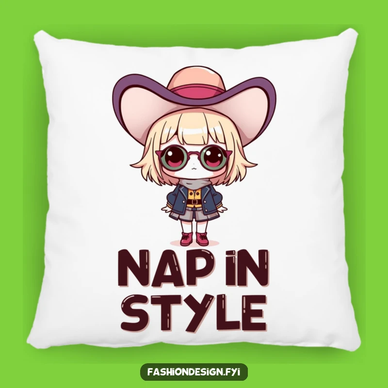 Funny Fashionista Hat Pillow: Cozy Chic for Your Funny Gift