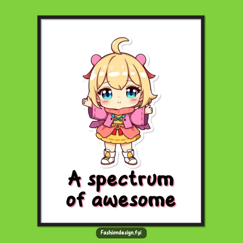 Funny Fashion Showcase Digital Art: Character with Unique Outfit, Wall Art Humorous Gift