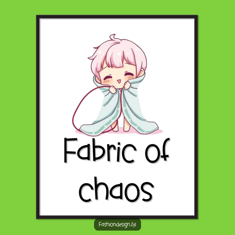 Funny Unraveling Fabric Digital Art - Hilarious Printable for Instant Laughs!