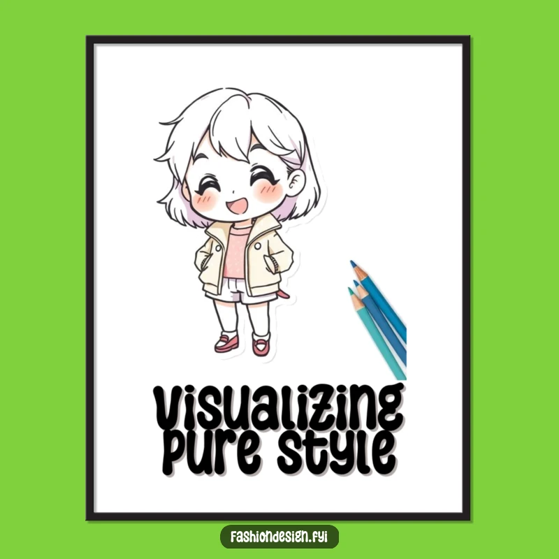 Funny Fashion Sketch Digital Art: Vibrant Designer Decor, Instant Funny Gift for Art Lovers