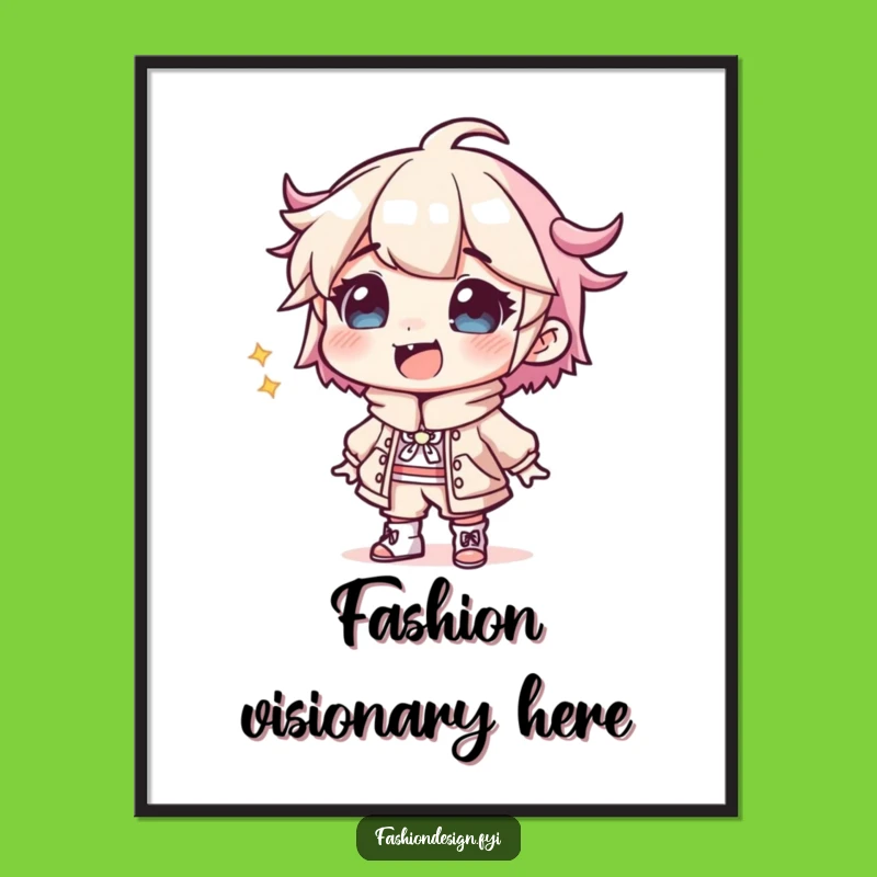 Funny Giggling Designer Outfit Digital Art: Wacky Sketch for Instant Decor Gift