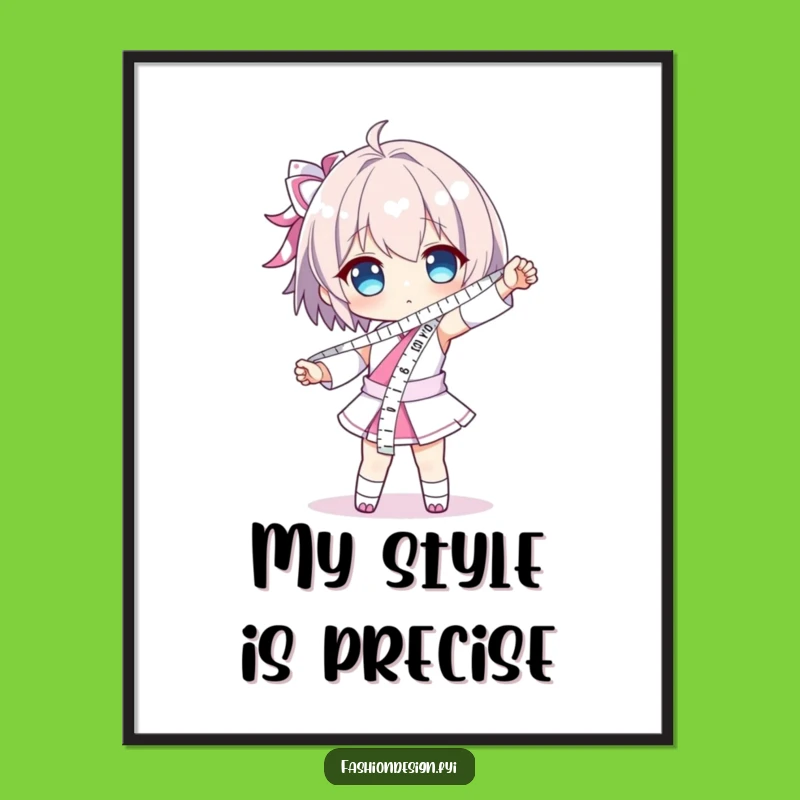 Funny Measuring Tape Sash Character Art - Hilarious Digital Gift for Makers