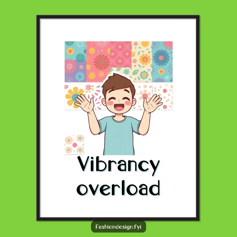 Funny Mood Board Digital Art Print: Vibrant Design Inspiration Download Gift