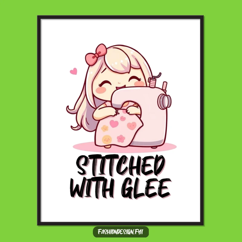 Funny Sewing Machine Digital Art: Instant Download, Hilarious Crafty Decor Gift