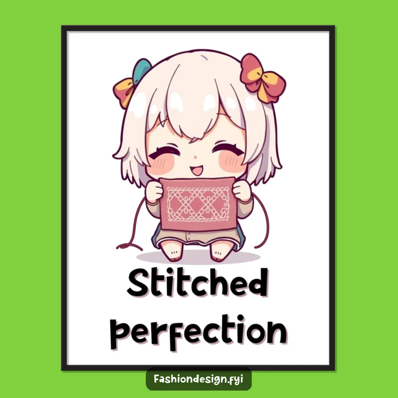 Funny Stitch Digital Art Print: Detailed Crafting Inspiration Download Gift