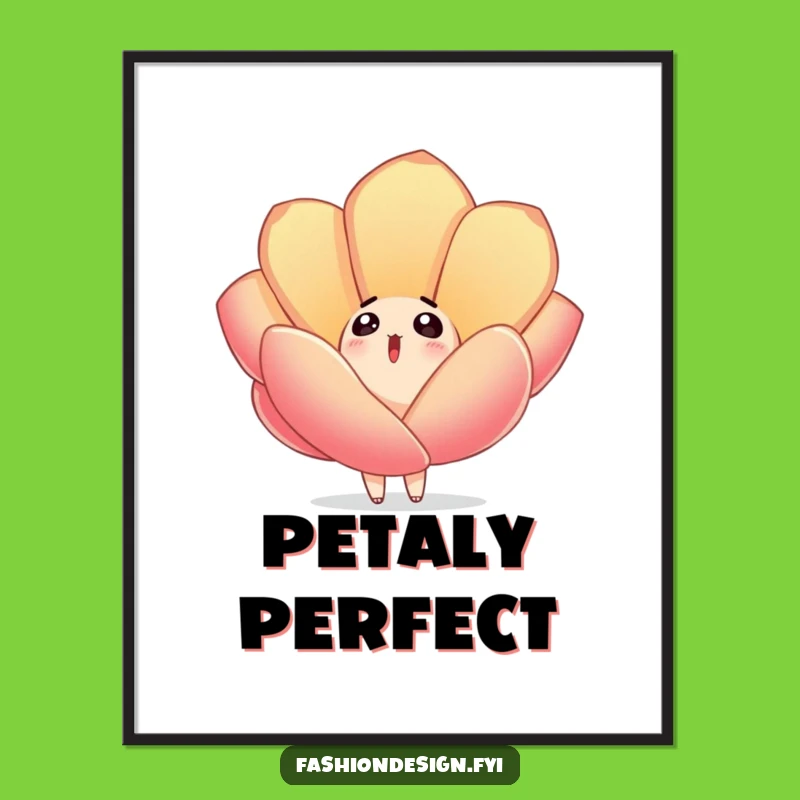 Funny Surprised Petal Fall Digital Art: Bring Whimsical Humor to Your Walls