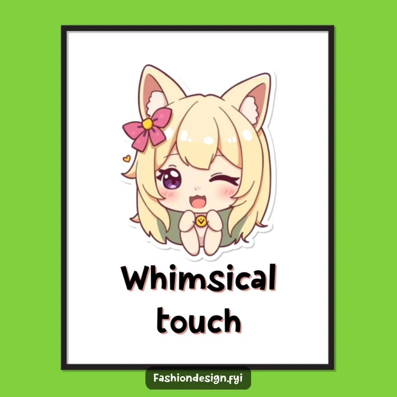 Funny Winking Accessory Digital Art Print. Add playful charm to your decor.