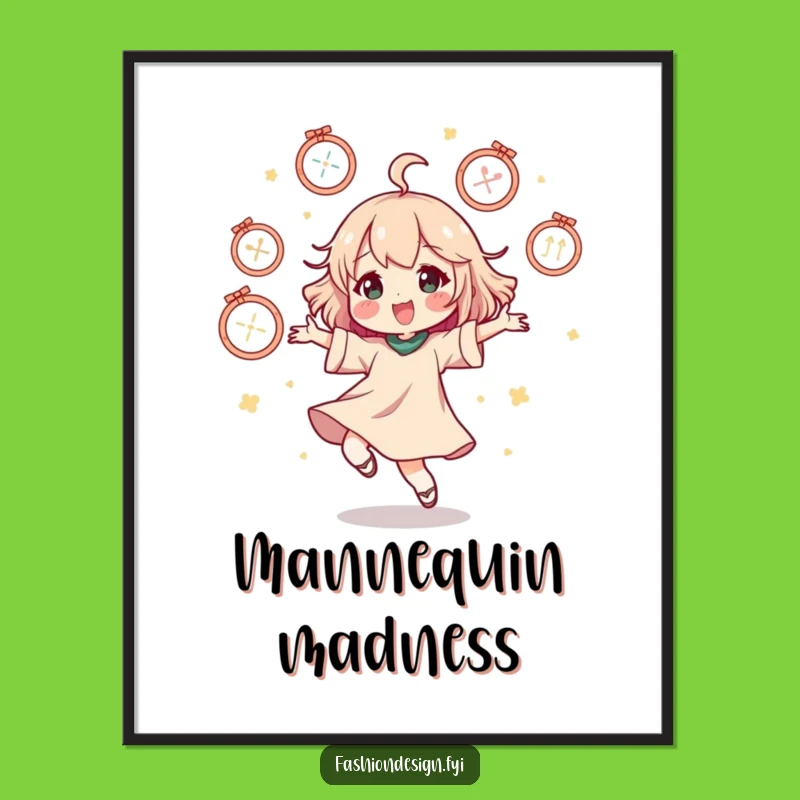 Funny Mannequin Dance Digital Art - Happy Character's Fashionable Decor