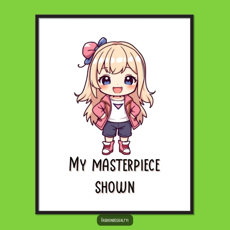 Funny Fashion Icon Digital Art: Confident Style Decor, Instant Funny Gift for Art Lovers