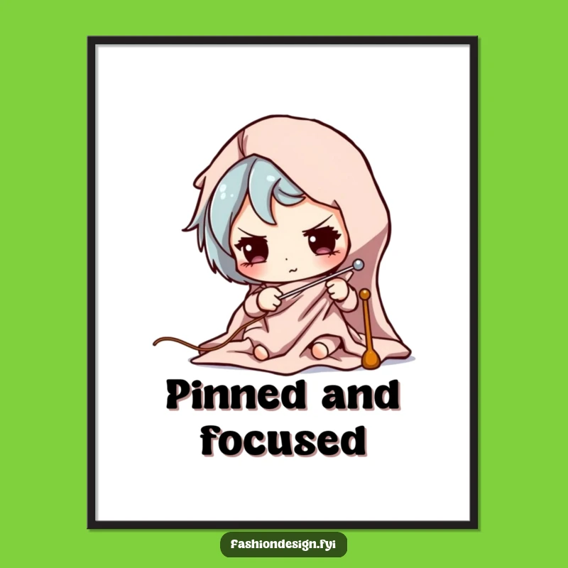 Funny Seamstress Digital Art - Printable Precision Crafting Art